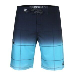Men's Blue Ombre Unlined Board Shorts Swim Trunks
